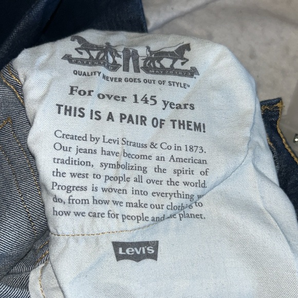 Levi's Men's Dark Indigo Straight Leg Western Fit Jeans 36X32 - Picture 9 of 12